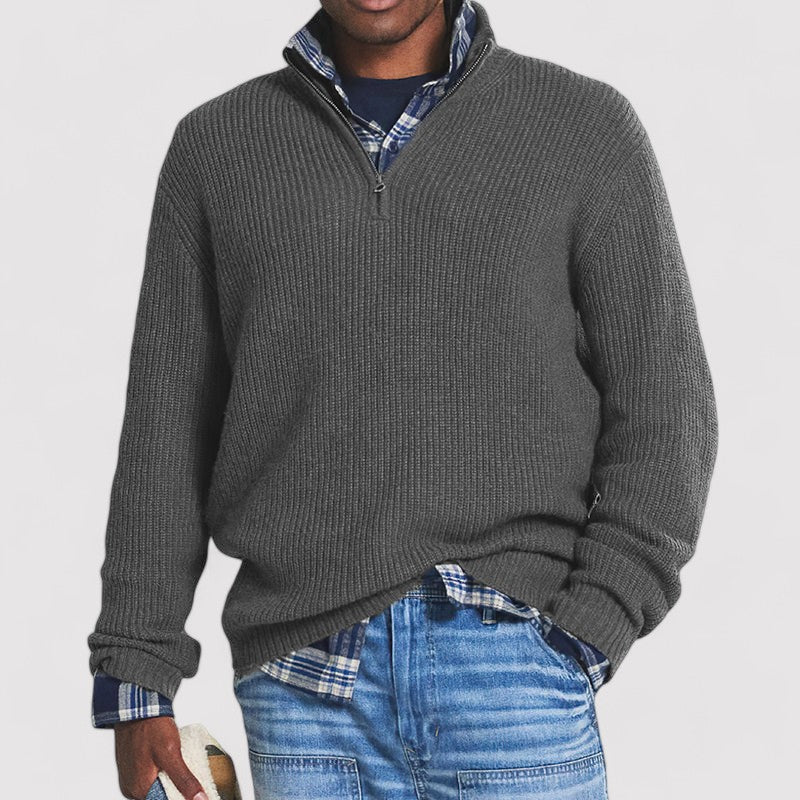 Ancien | Warm Half Zip Sweater For Men