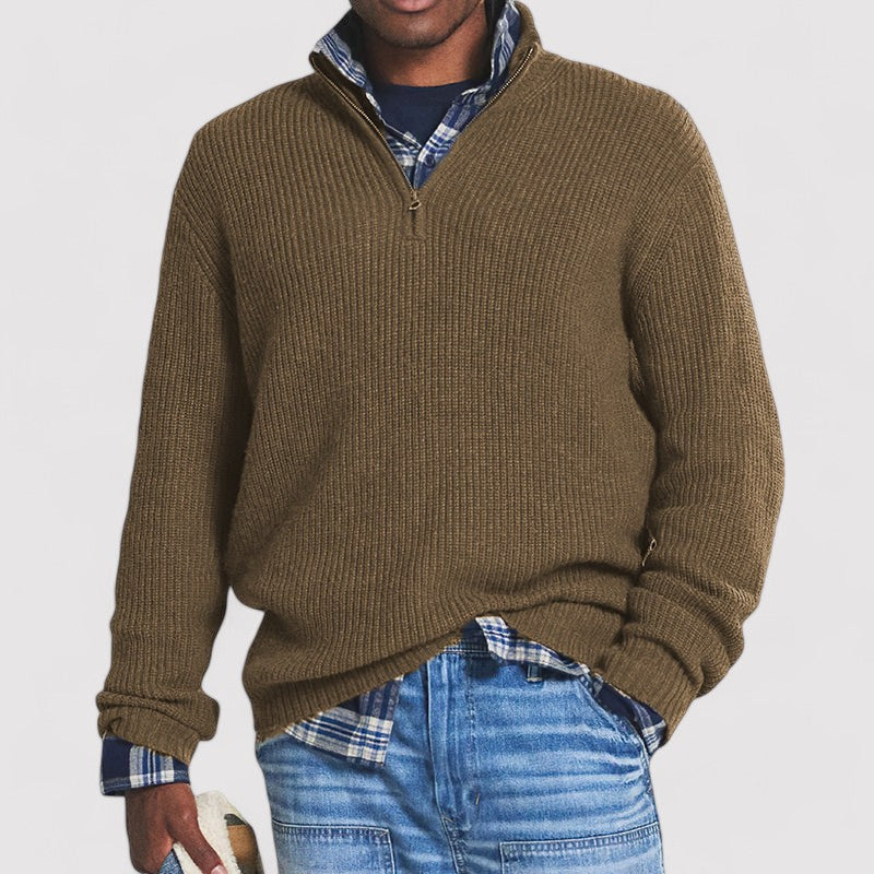 Ancien | Warm Half Zip Sweater For Men