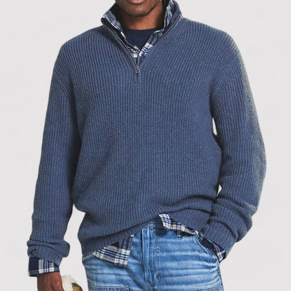 Ancien | Warm Half Zip Sweater For Men